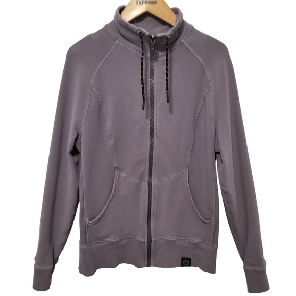 American Giant Jackets & Blazers - American Giant Womens Full Zip Jacket Dusty Purple Cotton Spandex Size L USA